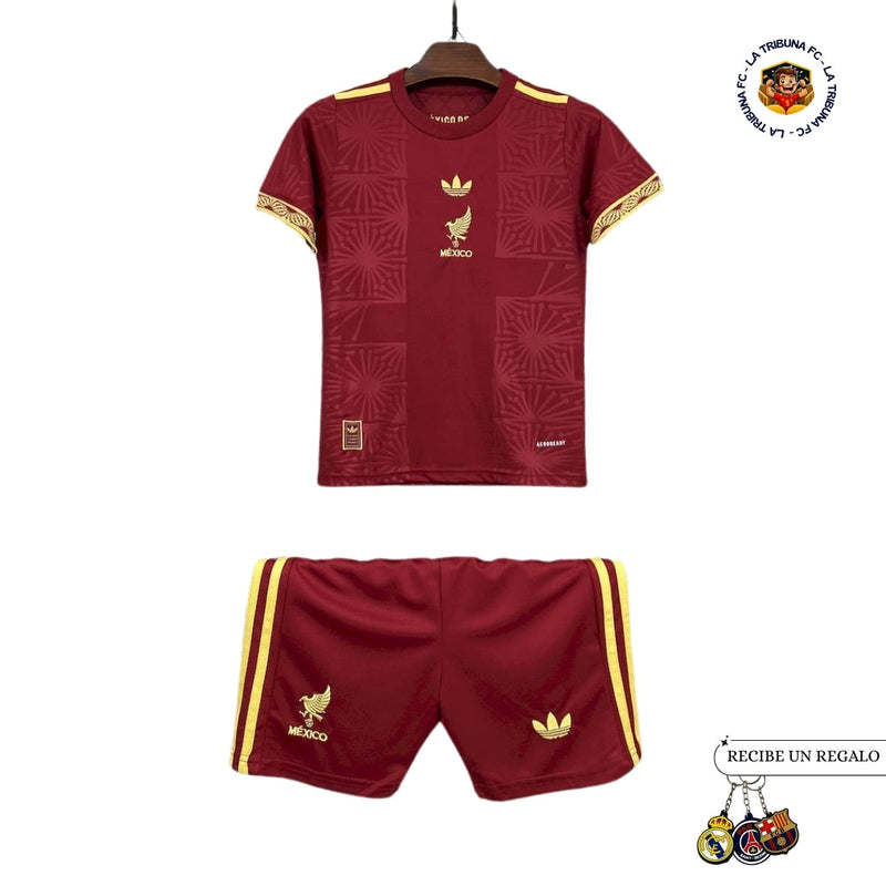 MÉXICO EDICIÓN ESPECIAL DORADO ROJO 25/26 CONJUNTO INFANTIL